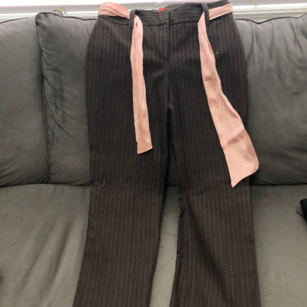 Pair of brown pink jean dress pants
